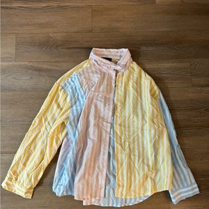 Multi color button down shirt